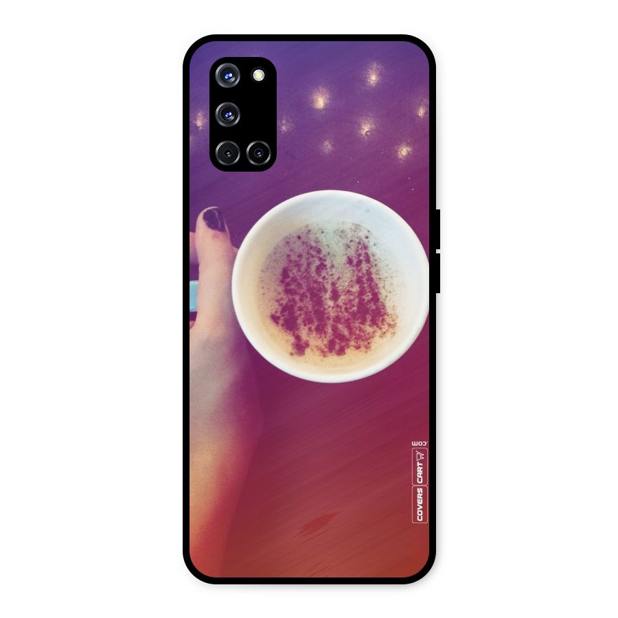 Bokeh Coffee Mug Metal Back Case for Oppo A52