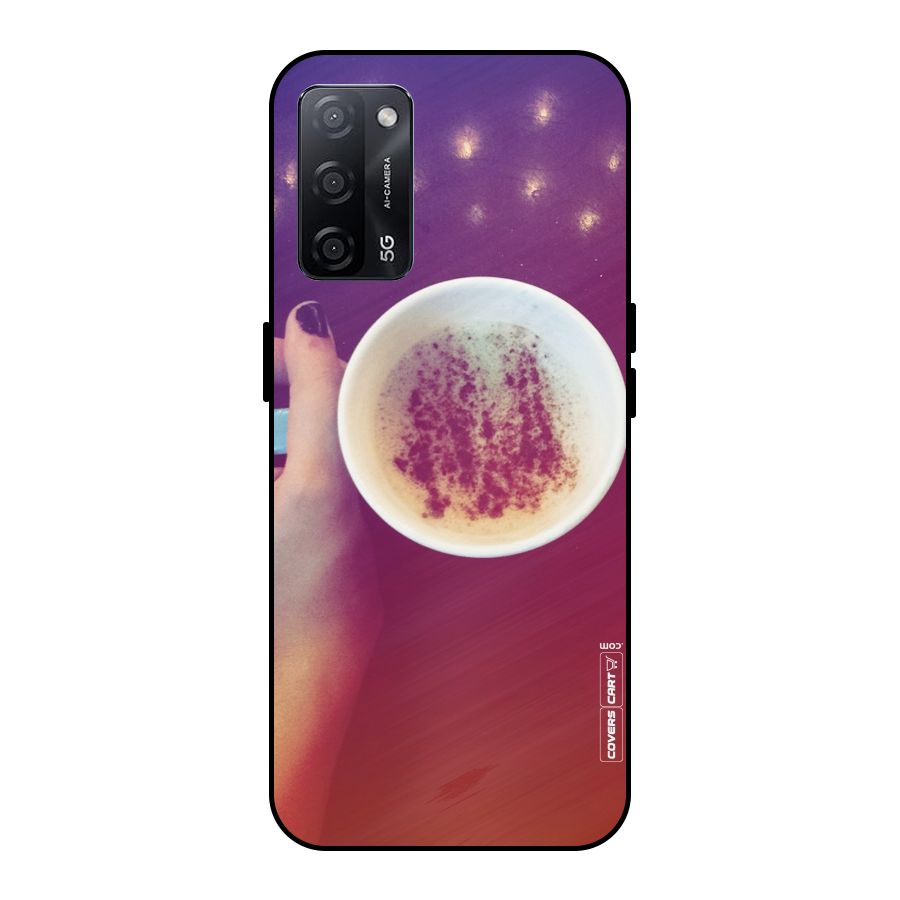 Bokeh Coffee Mug Metal Back Case for Oppo A53s 5G