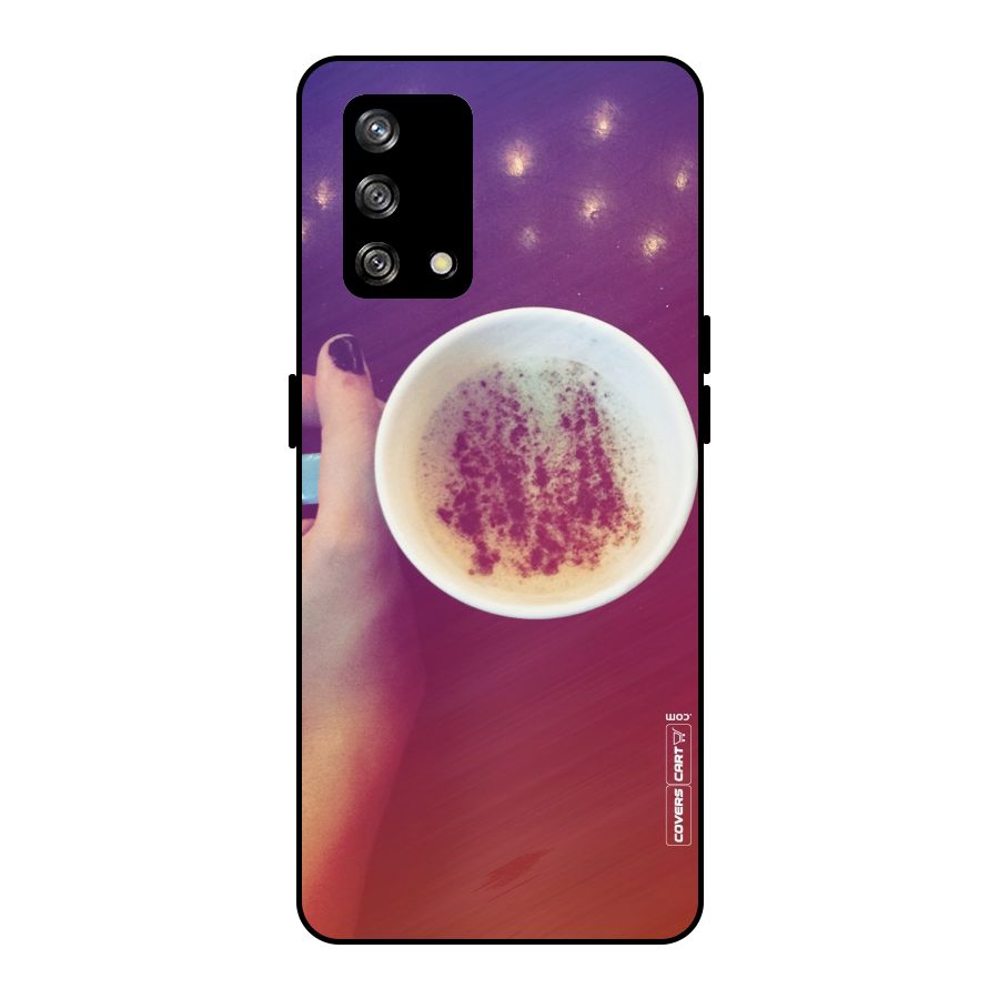 Bokeh Coffee Mug Metal Back Case for Oppo F19
