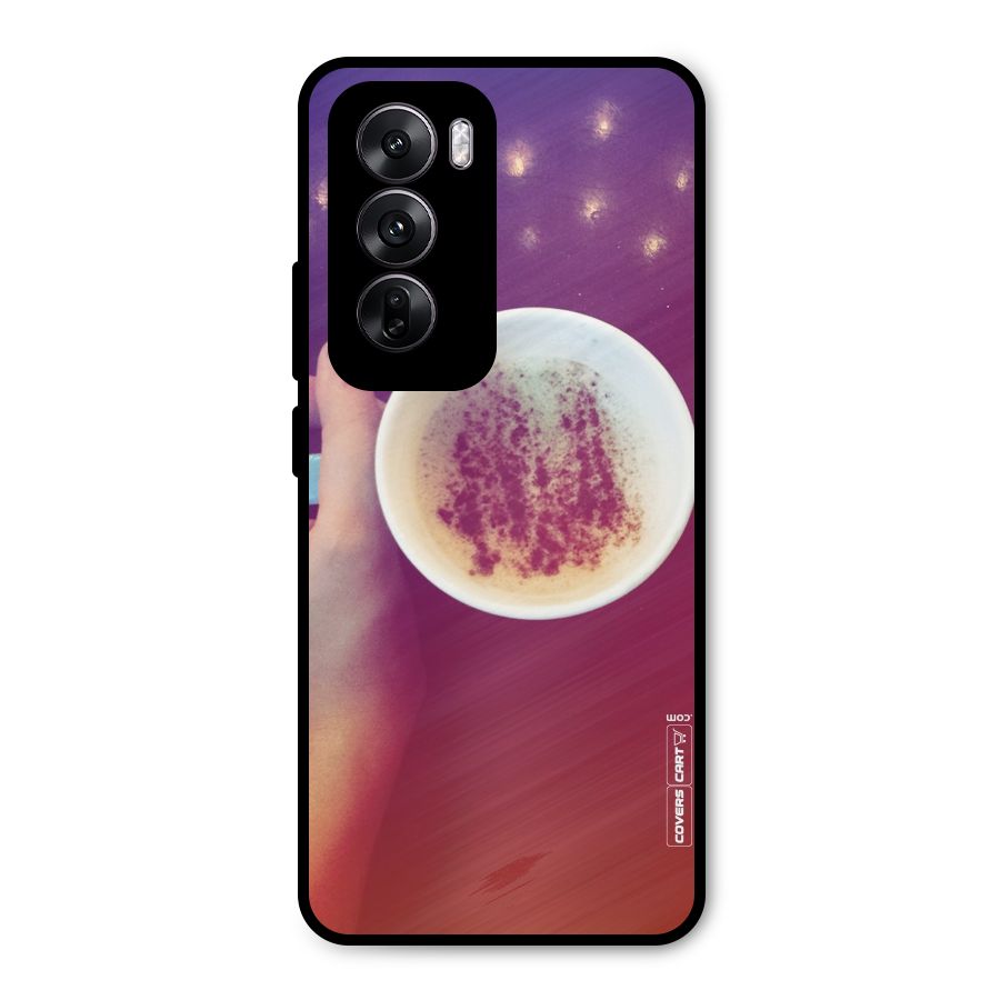 Bokeh Coffee Mug Metal Back Case for Oppo Reno12