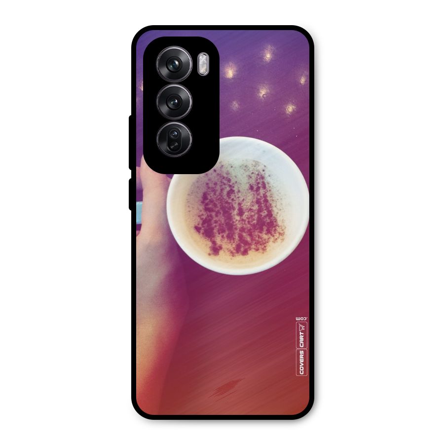 Bokeh Coffee Mug Metal Back Case for Oppo Reno12 Pro