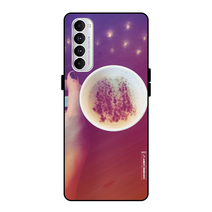 Bokeh Coffee Mug Metal Back Case for Oppo Reno4 Pro