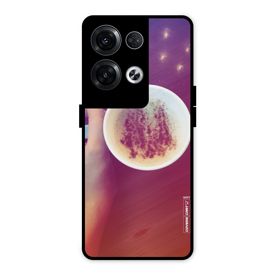 Bokeh Coffee Mug Metal Back Case for Oppo Reno8 Pro 5G