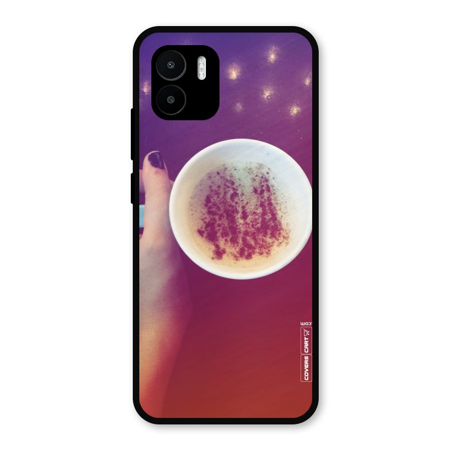 Bokeh Coffee Mug Metal Back Case for Redmi A2