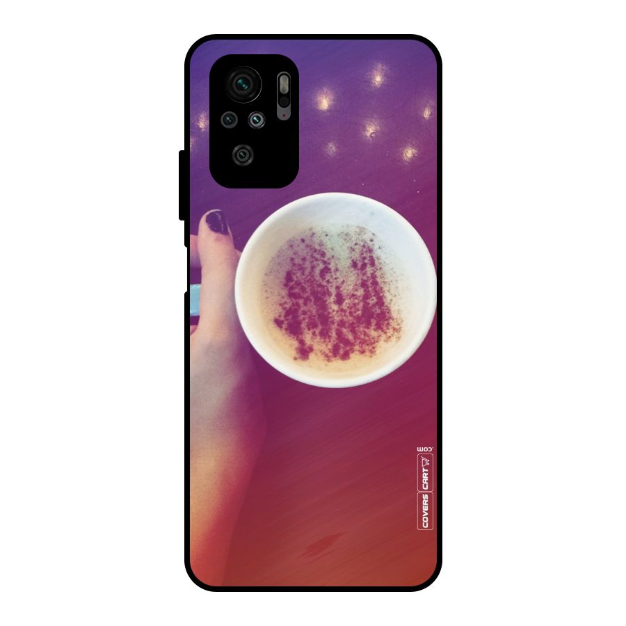 Bokeh Coffee Mug Metal Back Case for Redmi Note 10S