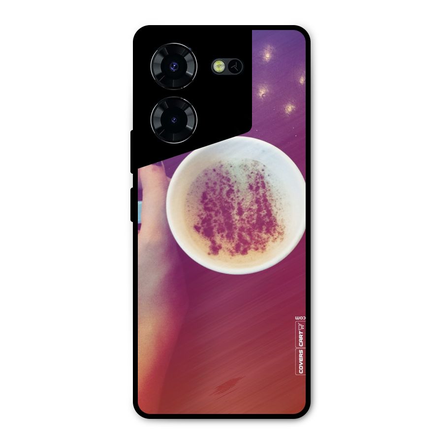 Bokeh Coffee Mug Metal Back Case for Tecno Pova 5 Pro 5G