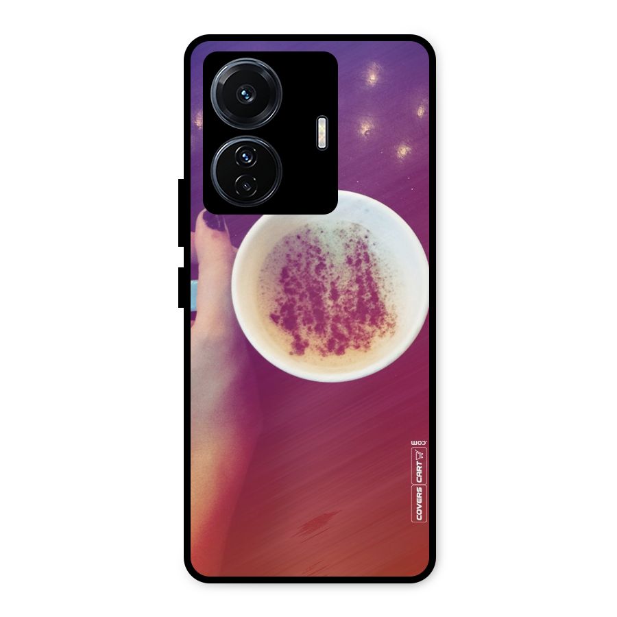 Bokeh Coffee Mug Metal Back Case for Vivo T1 Pro
