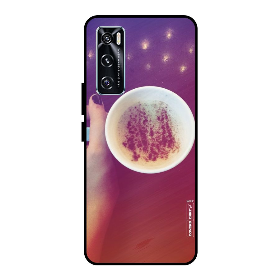 Bokeh Coffee Mug Metal Back Case for Vivo V20 SE