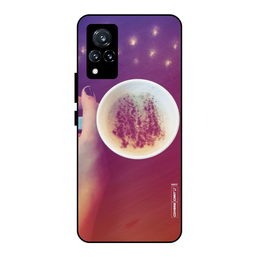Bokeh Coffee Mug Metal Back Case for Vivo V21 5G