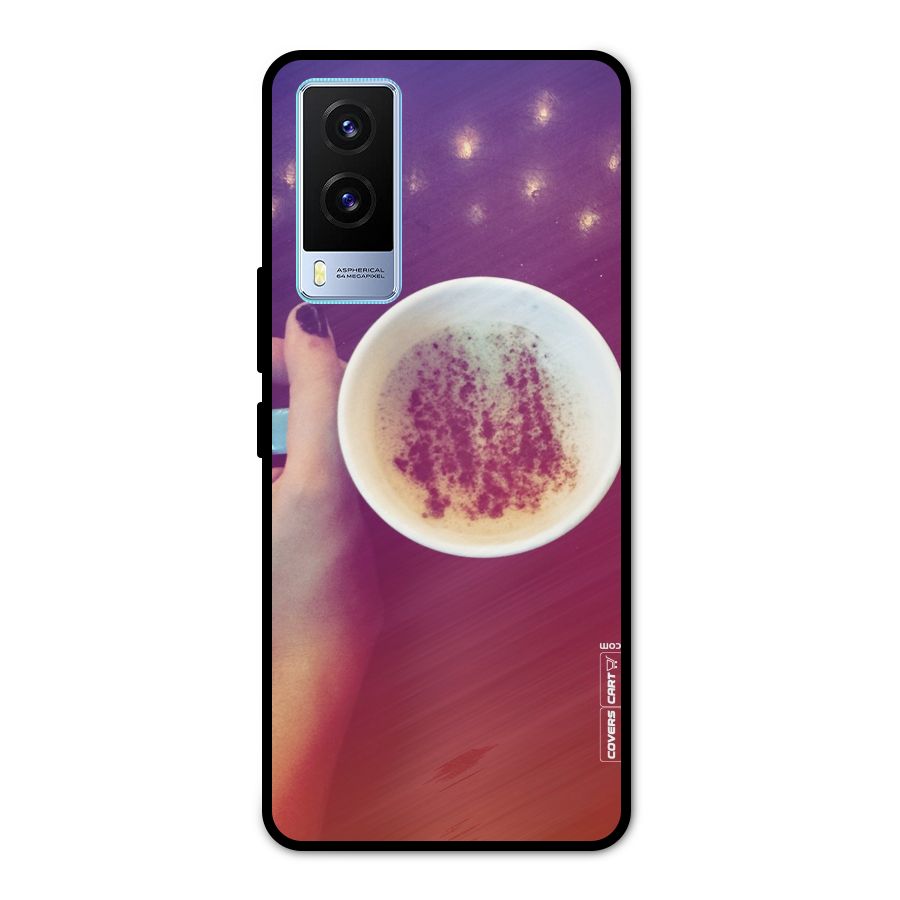 Bokeh Coffee Mug Metal Back Case for Vivo V21e 5G
