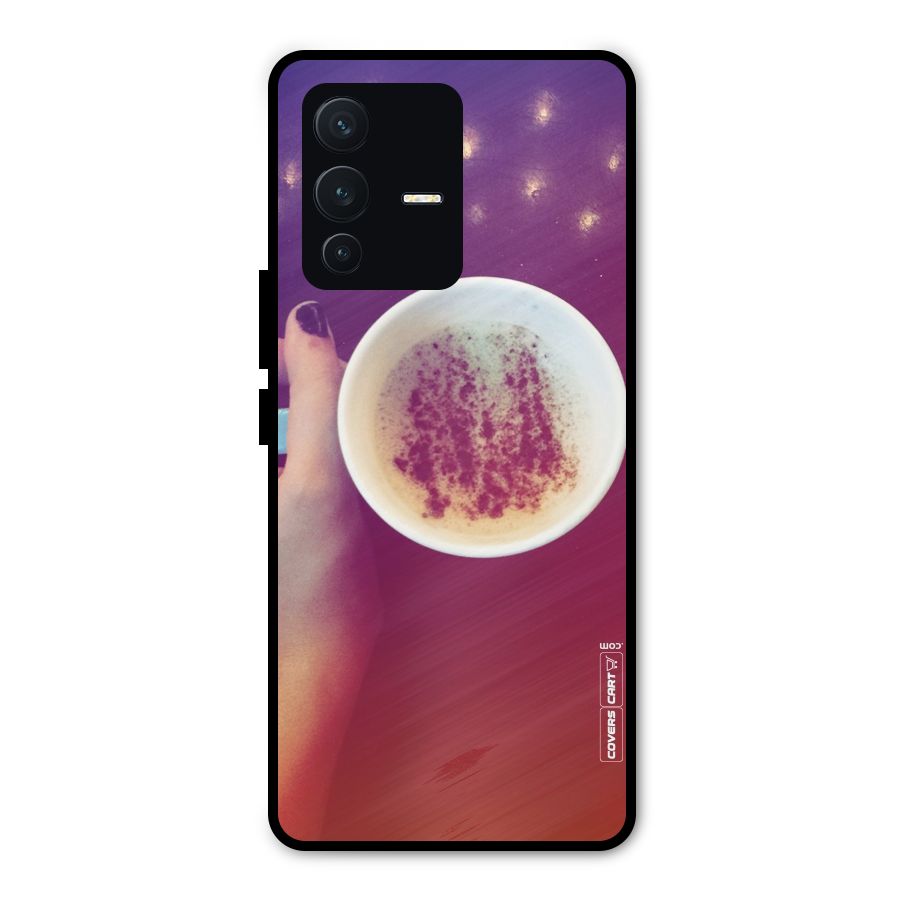 Bokeh Coffee Mug Metal Back Case for Vivo V23 Pro