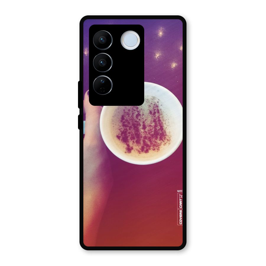 Bokeh Coffee Mug Metal Back Case for Vivo V27 Pro