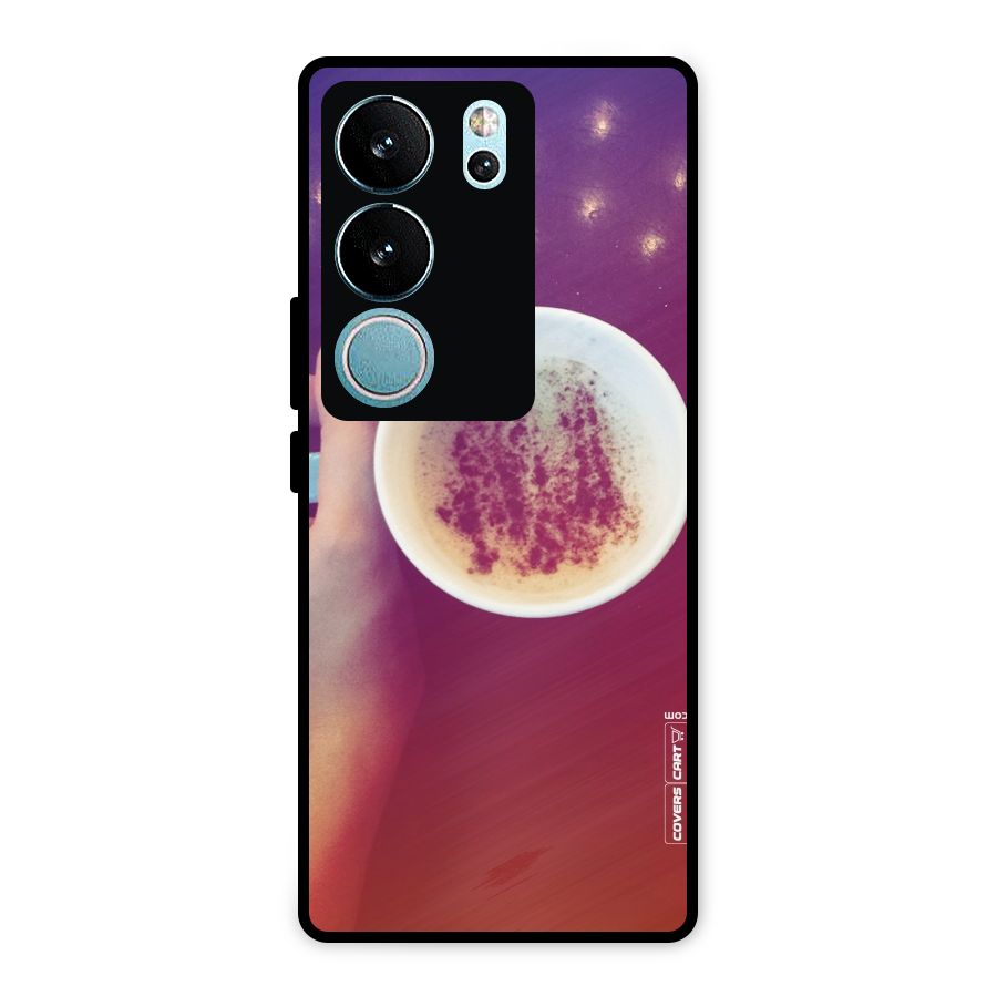Bokeh Coffee Mug Metal Back Case for Vivo V29 Pro