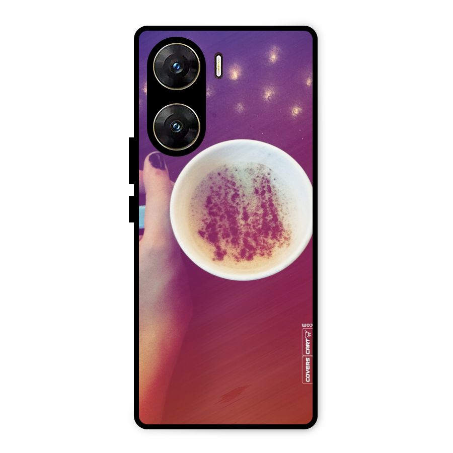 Bokeh Coffee Mug Metal Back Case for Vivo V29e