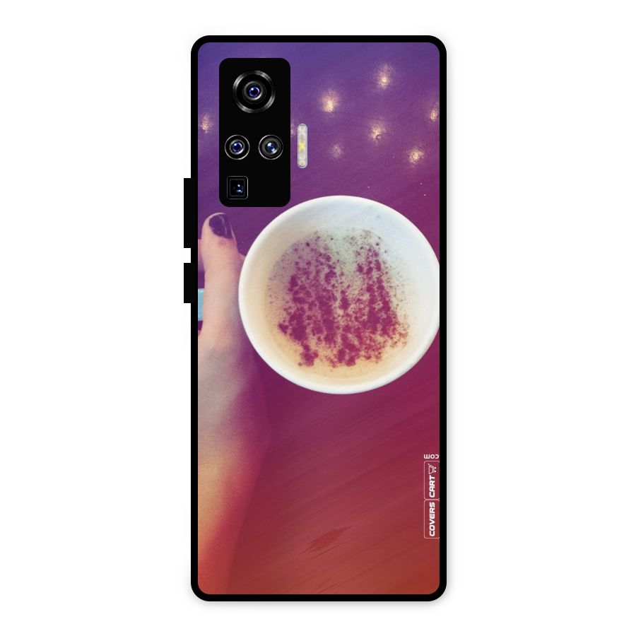 Bokeh Coffee Mug Metal Back Case for Vivo X50 Pro