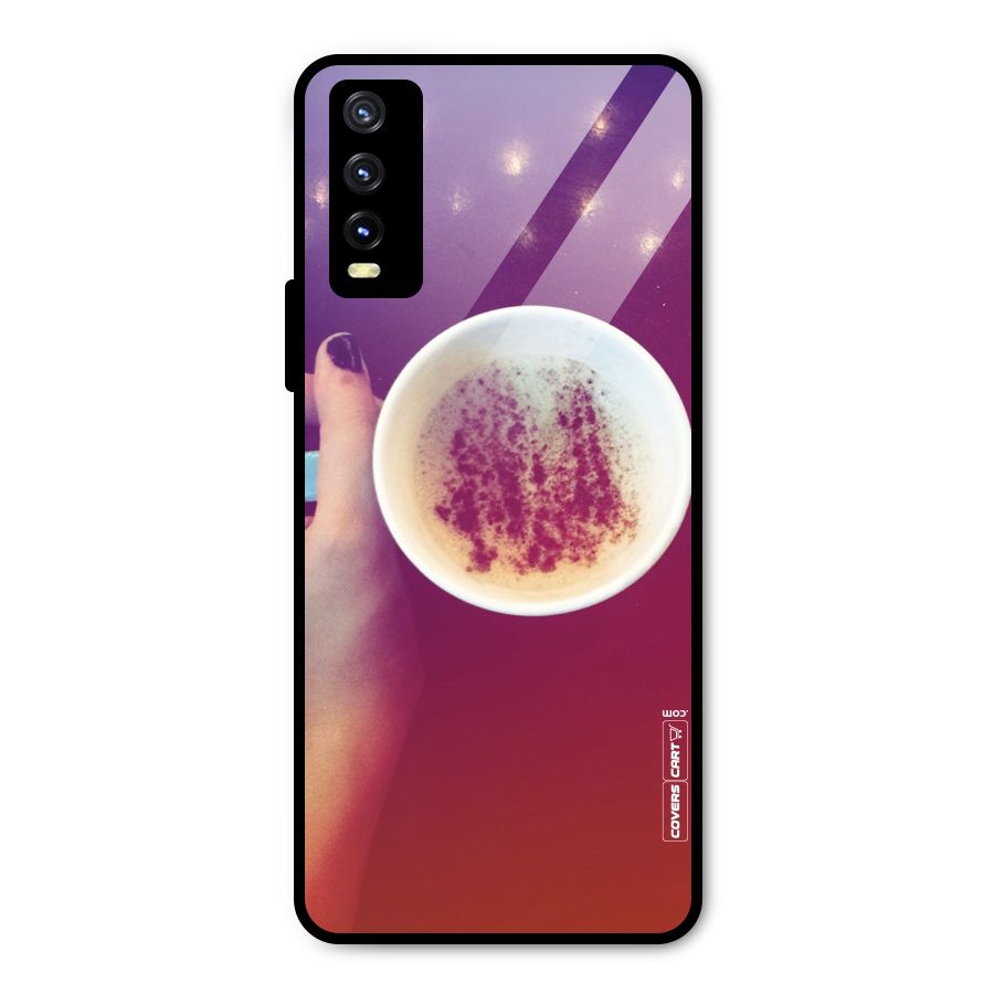 Bokeh Coffee Mug Metal Back Case for Vivo Y20g