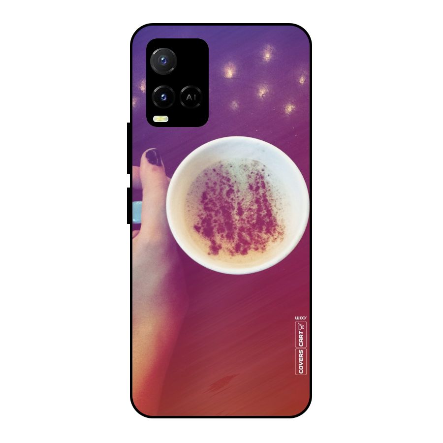 Bokeh Coffee Mug Metal Back Case for Vivo Y21T