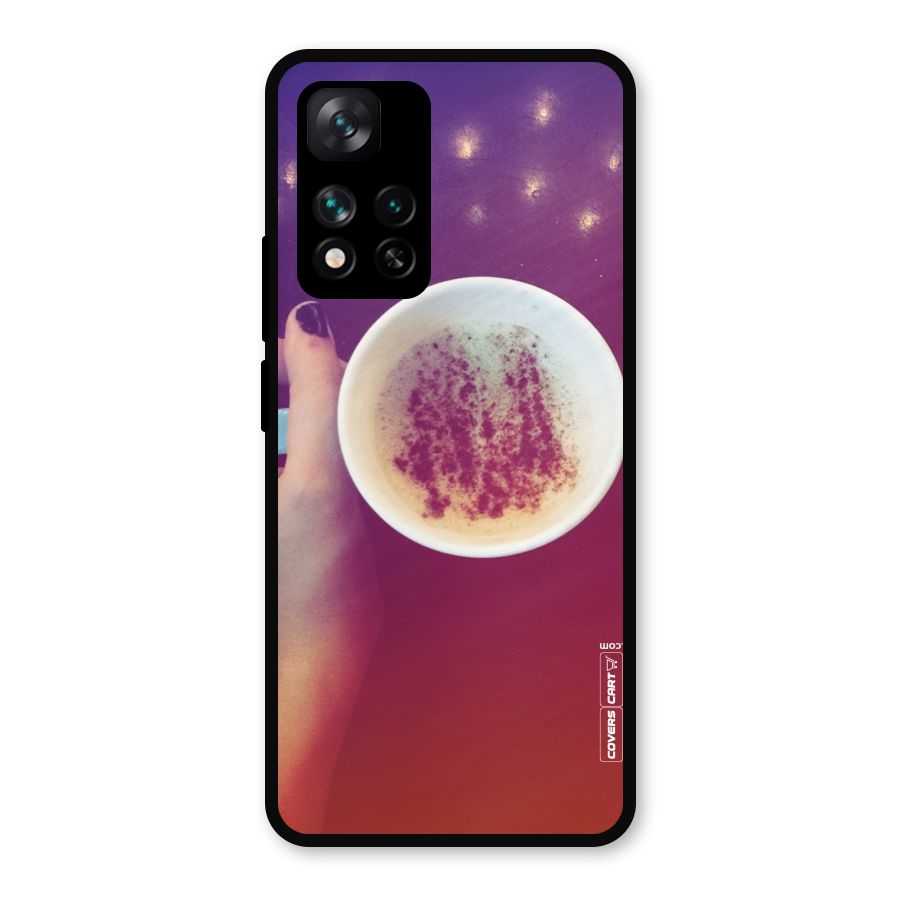 Bokeh Coffee Mug Metal Back Case for Xiaomi 11i Hypercharge 5G