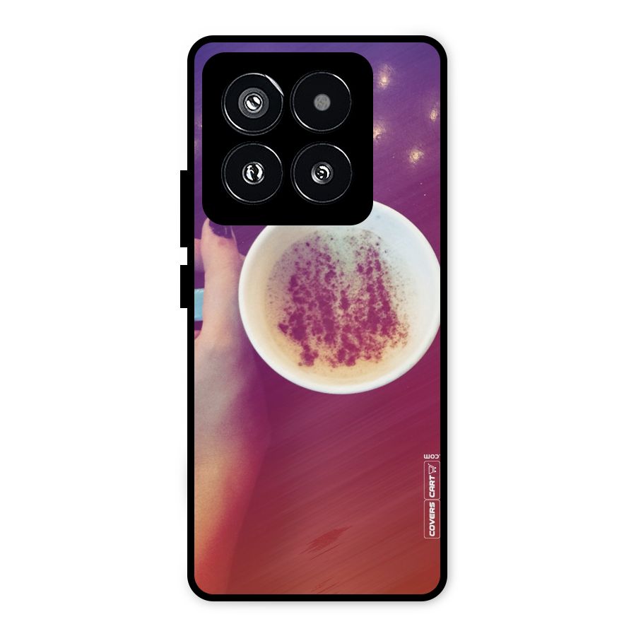Bokeh Coffee Mug Metal Back Case for Xiaomi 14 Pro