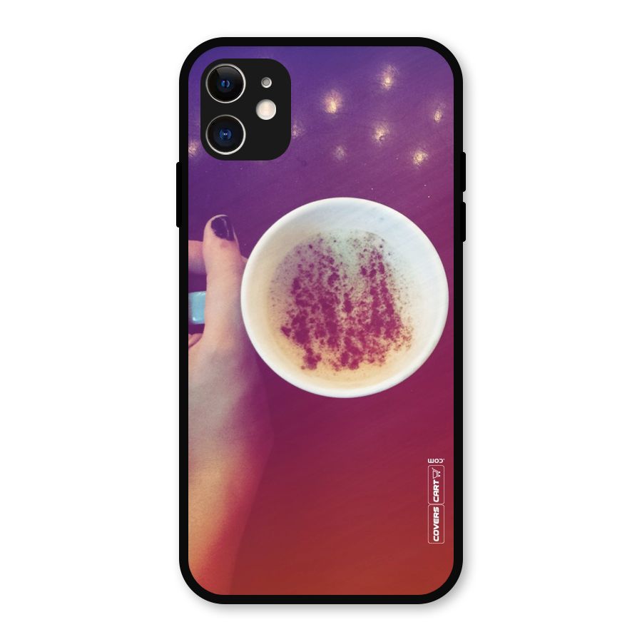 Bokeh Coffee Mug Metal Back Case for iPhone 11
