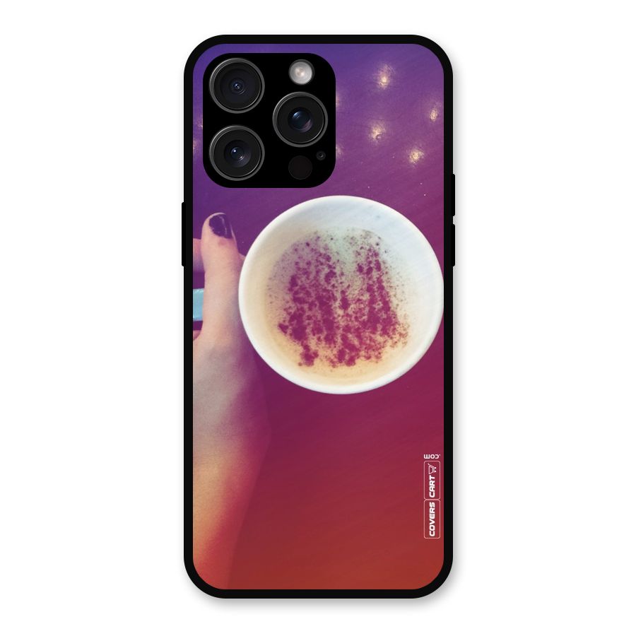 Bokeh Coffee Mug Metal Back Case for iPhone 15 Pro Max