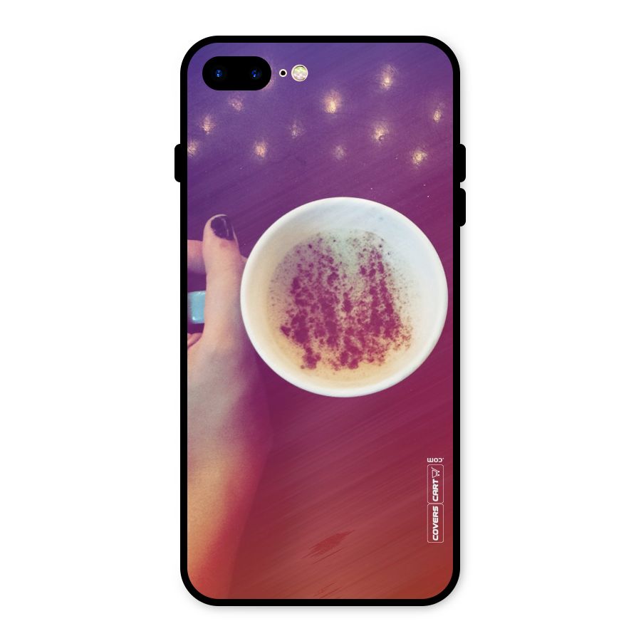 Bokeh Coffee Mug Metal Back Case for iPhone 8 Plus