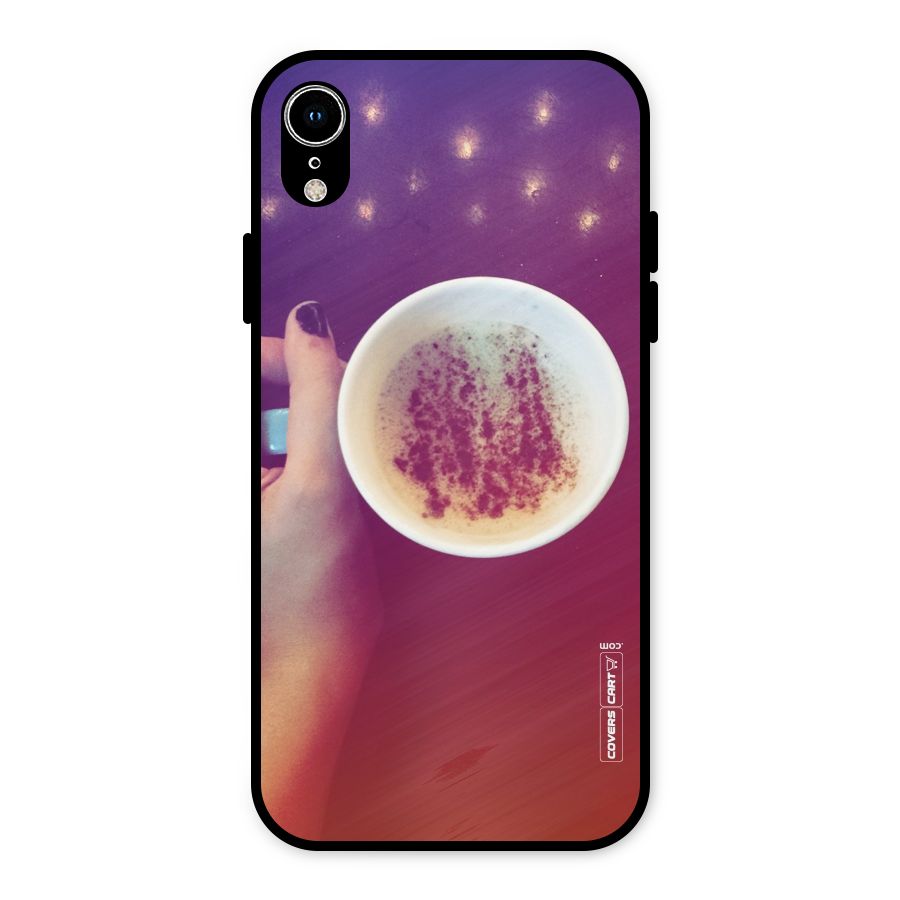 Bokeh Coffee Mug Metal Back Case for iPhone XR