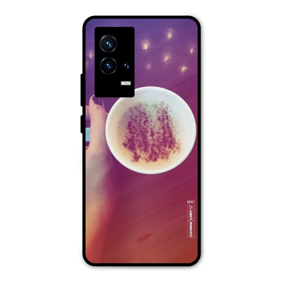 Bokeh Coffee Mug Metal Back Case for iQOO 9 5G