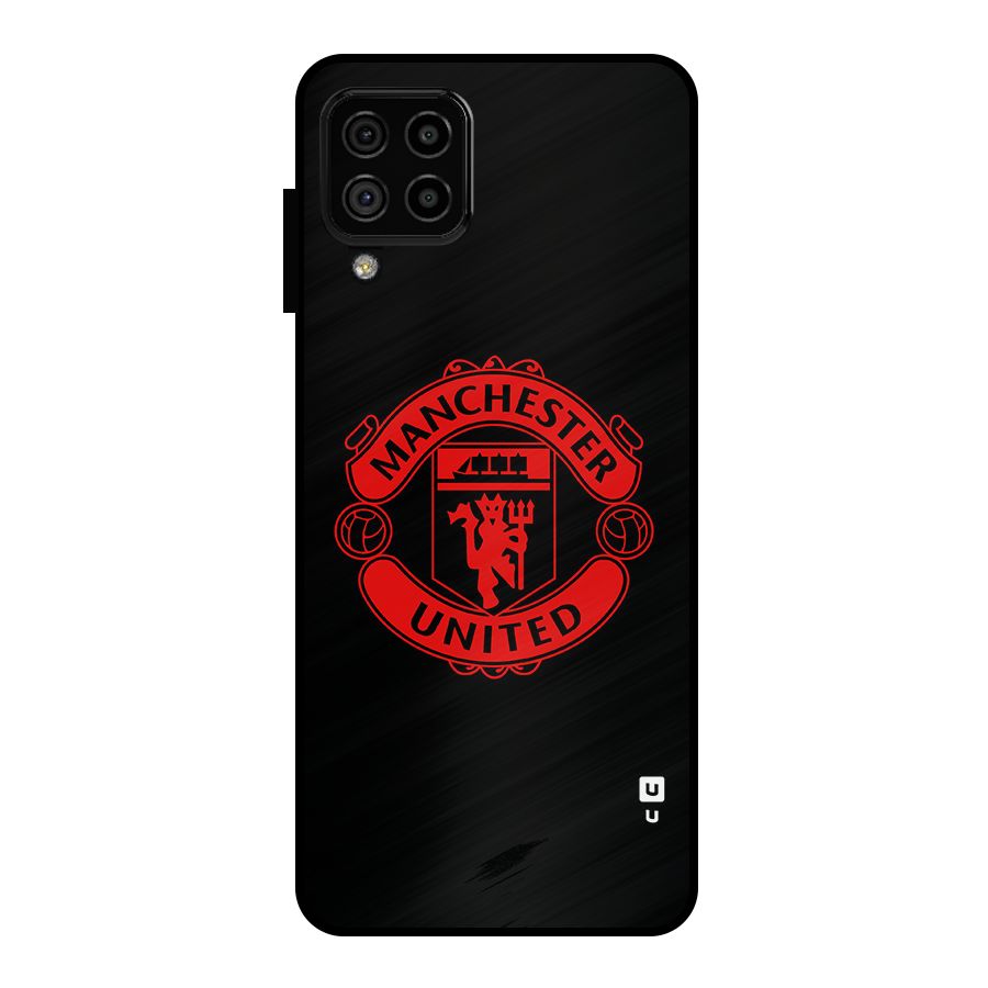 Bold Mancheter United Metal Back Case for Galaxy A22 4G