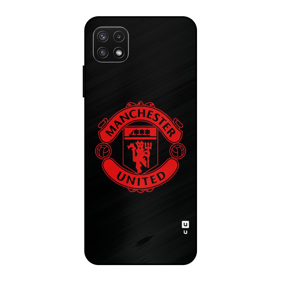 Bold Mancheter United Metal Back Case for Galaxy A22 5G