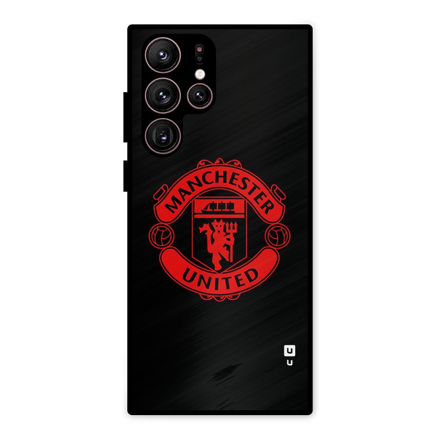Bold Mancheter United Metal Back Case for Galaxy S22 Ultra 5G