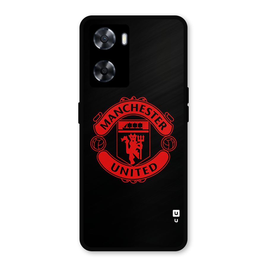 Bold Mancheter United Metal Back Case for Oppo A77s