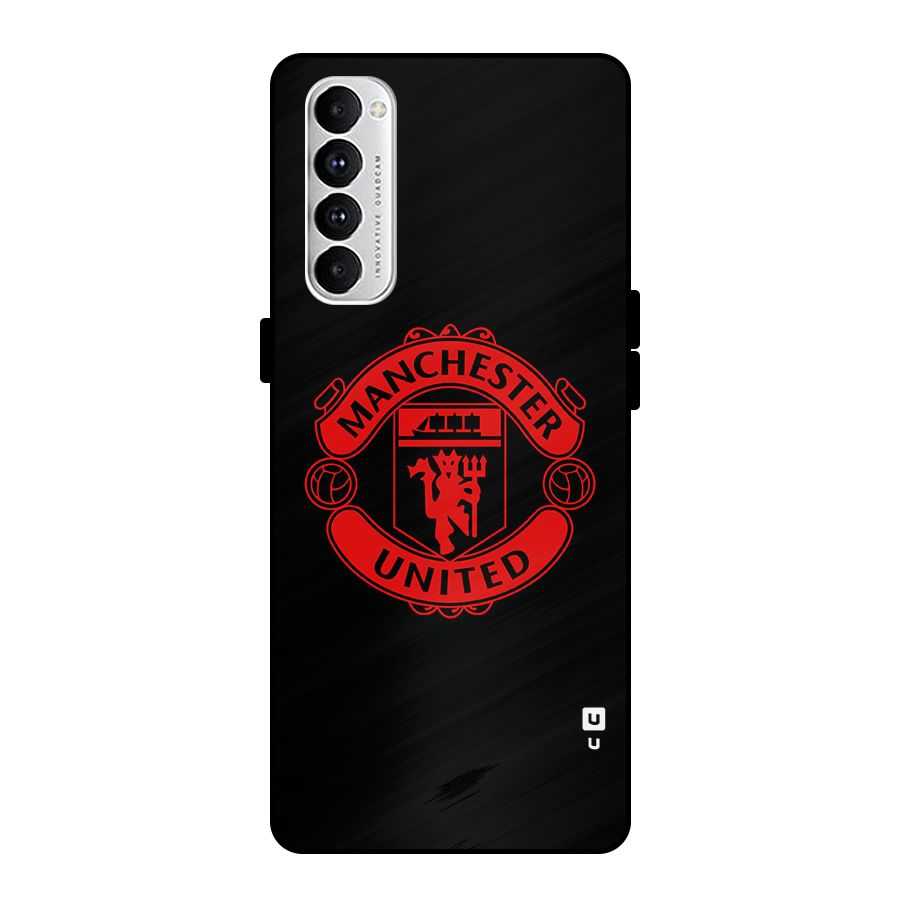 Bold Mancheter United Metal Back Case for Oppo Reno4 Pro