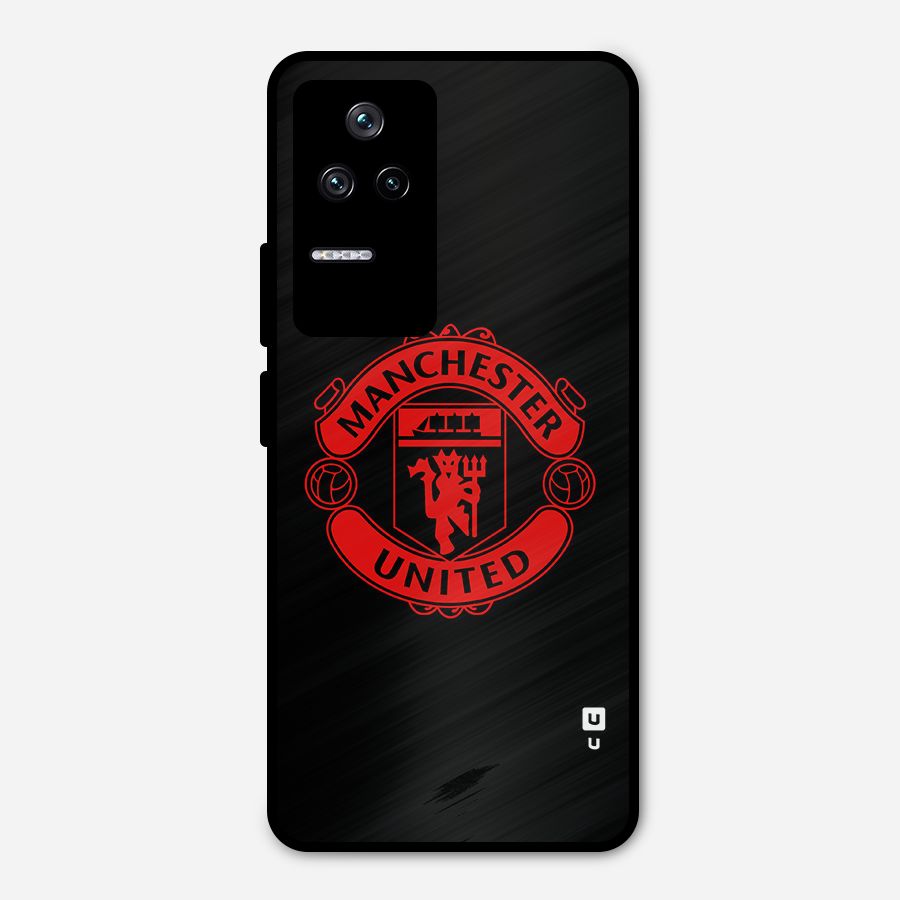 Bold Mancheter United Metal Back Case for Poco F4 5G