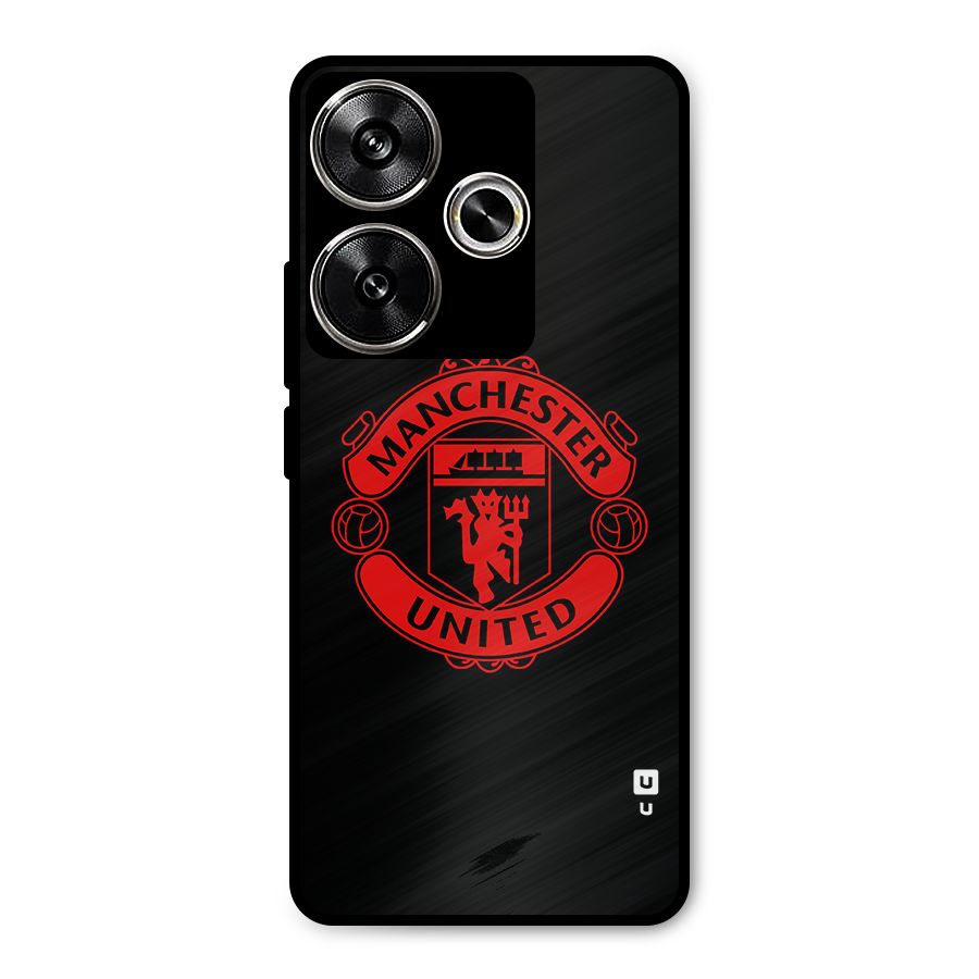 Bold Mancheter United Metal Back Case for Poco F6
