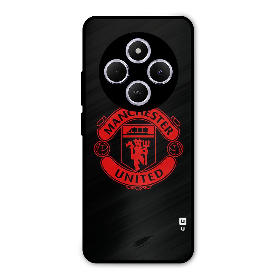 Bold Mancheter United Metal Back Case for Poco M7