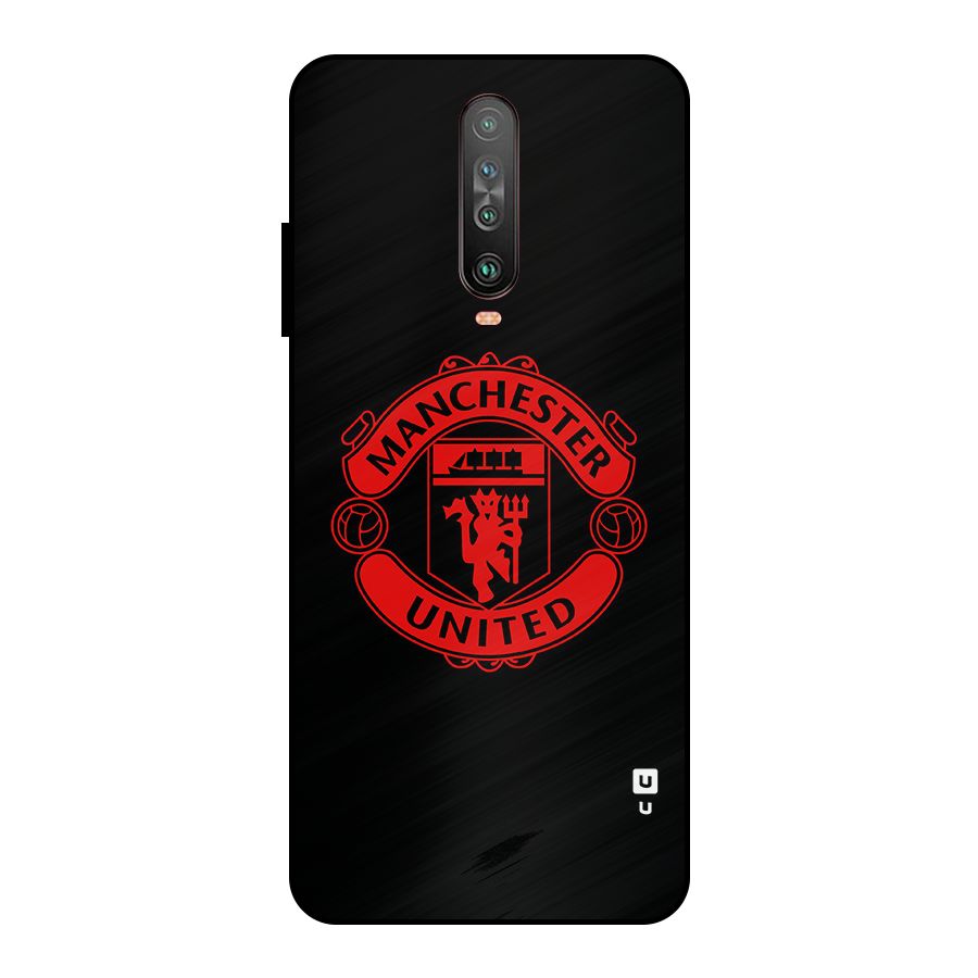 Bold Mancheter United Metal Back Case for Poco X2