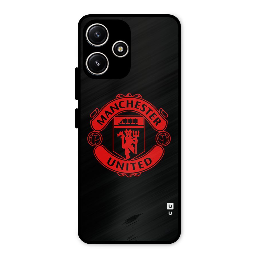 Bold Mancheter United Metal Back Case for Redmi 12 5G