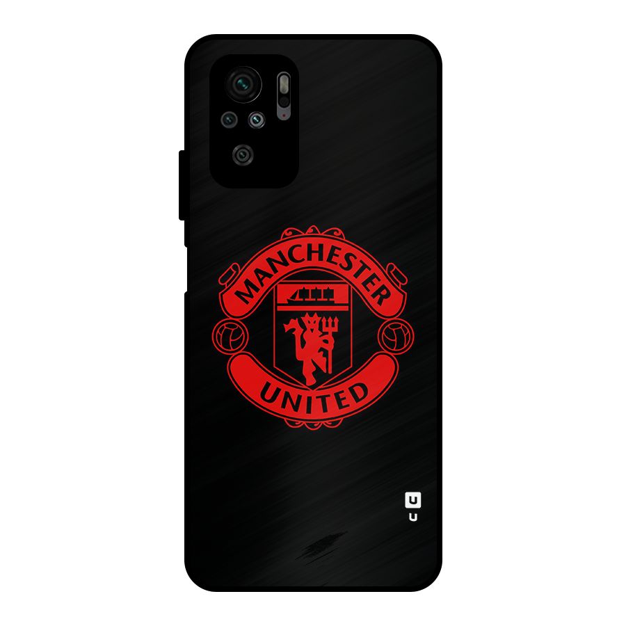 Bold Mancheter United Metal Back Case for Redmi Note 10S