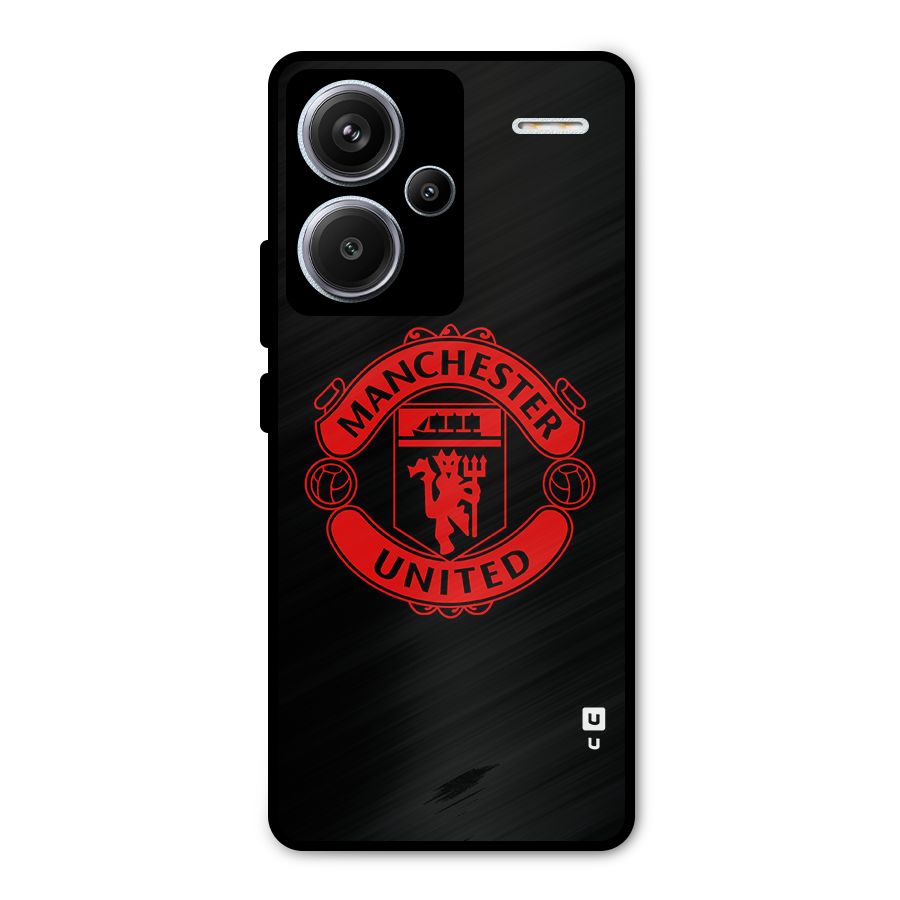 Bold Mancheter United Metal Back Case for Redmi Note 13 Pro Plus