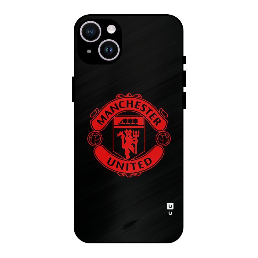Bold Mancheter United Metal Back Case for iPhone 14 Plus