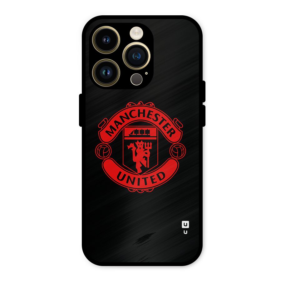 Bold Mancheter United Metal Back Case for iPhone 14 Pro