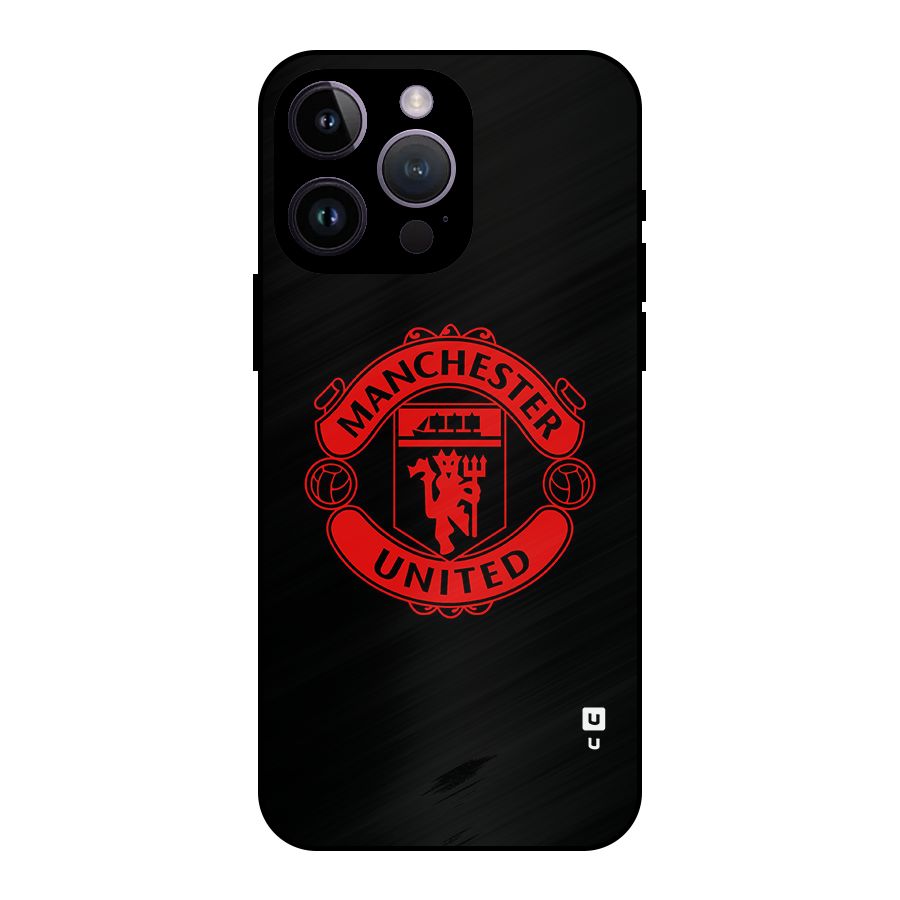Bold Mancheter United Metal Back Case for iPhone 14 Pro Max