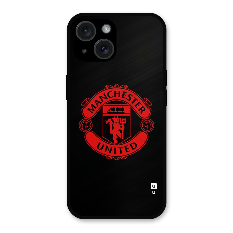 Bold Mancheter United Metal Back Case for iPhone 15