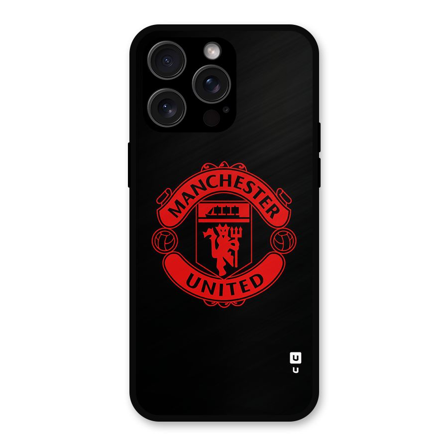 Bold Mancheter United Metal Back Case for iPhone 15 Pro Max