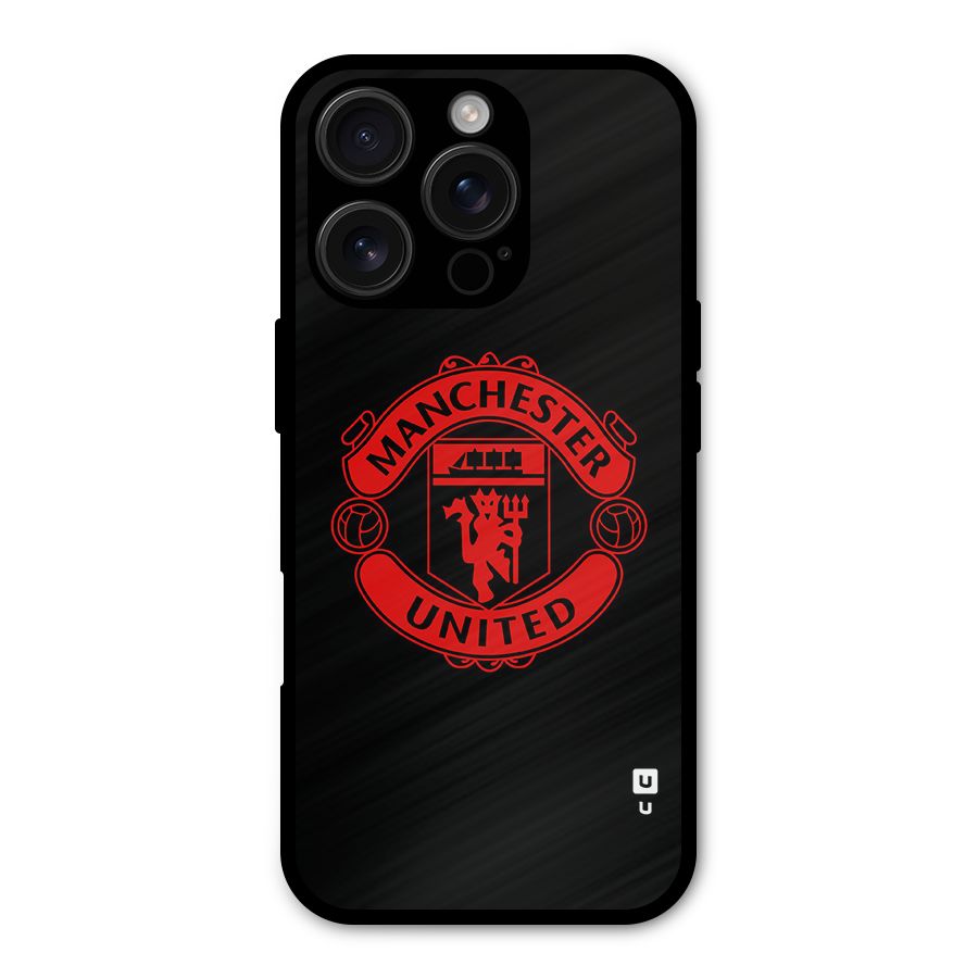 Bold Mancheter United Metal Back Case for iPhone 16 Pro