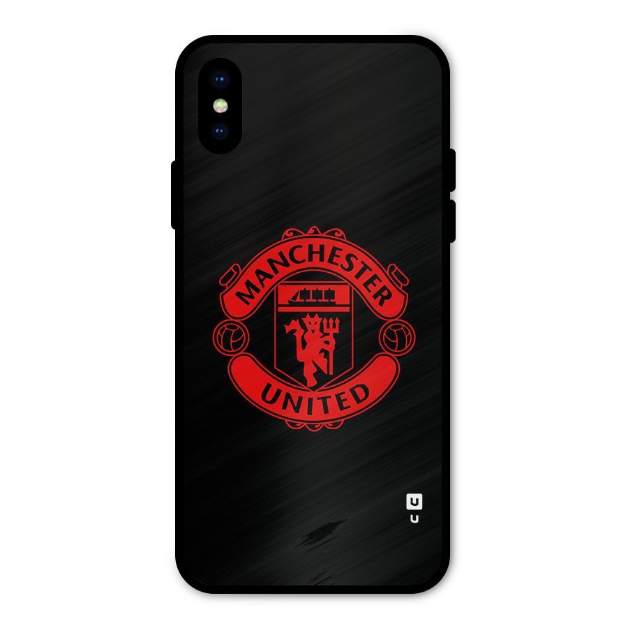 Bold Mancheter United Metal Back Case for iPhone XS