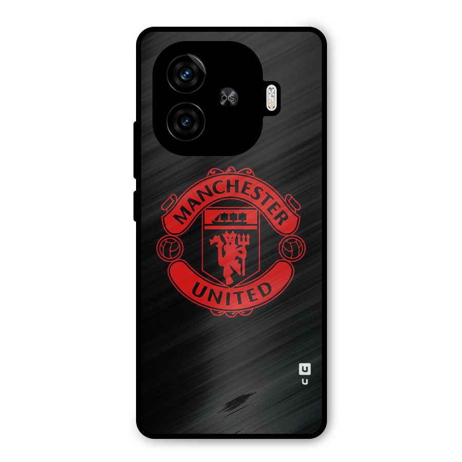 Bold Mancheter United Metal Back Case for iQOO Z9 Turbo