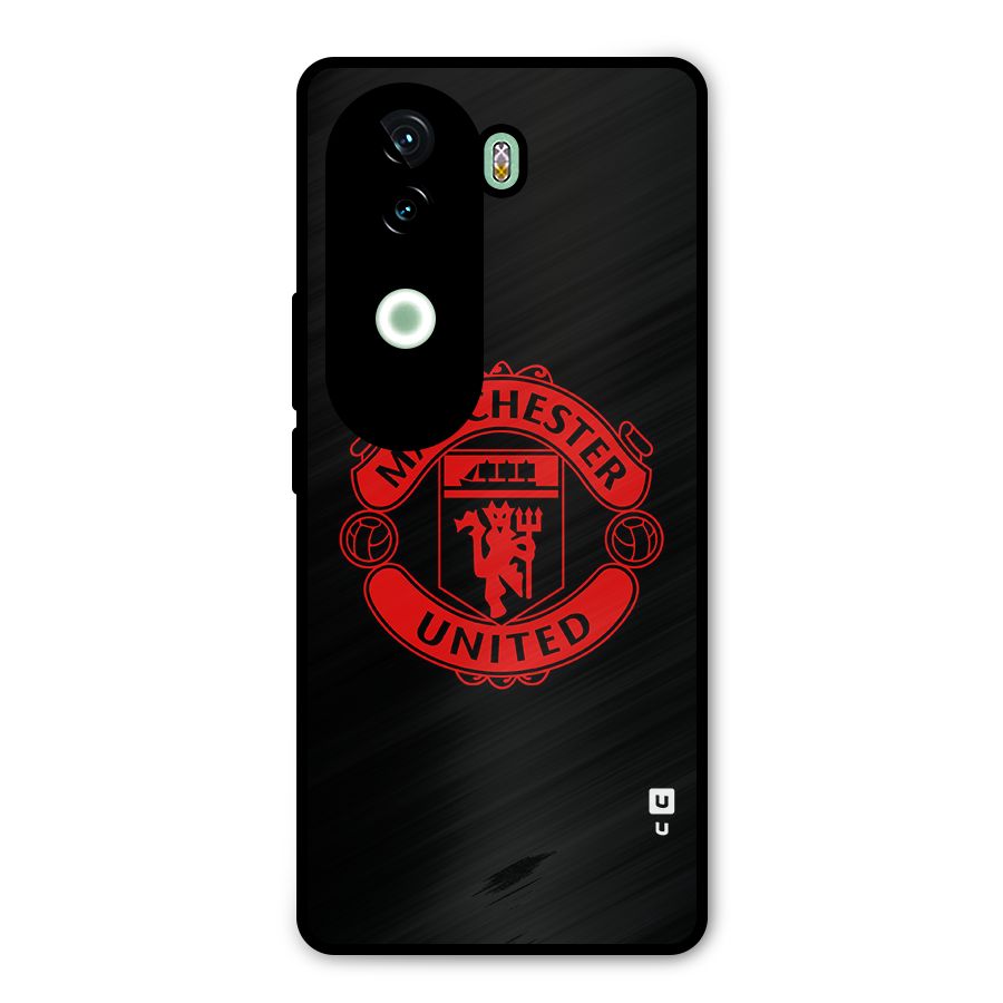 Bold Mancheter United Metal Back Case for iQOO Z9s