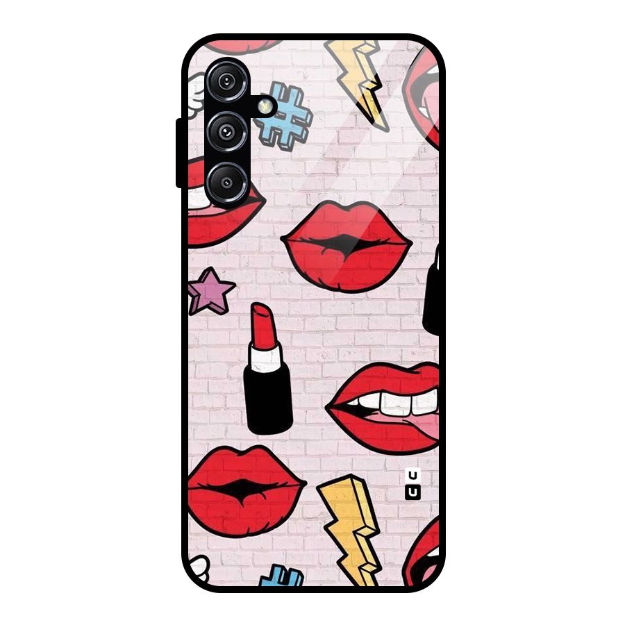 Bold Red Glass Back Case for Galaxy M34 5G